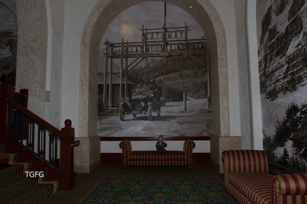 The walls of the Chateau are lined with historical photographs and history. 