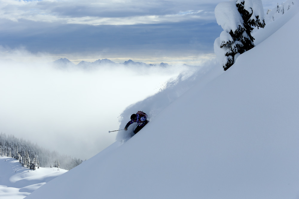 Ingrid Backstrom, Sunrise Lodge, Esplanade Range, BC, Canada photo:Adam Clark