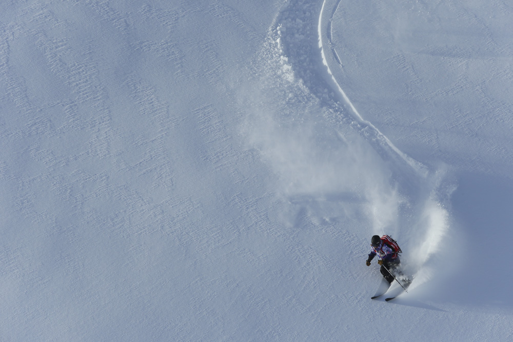 Ingrid Backstrom, Sunrise Lodge, Esplanade Range, BC, Canada photo:Adam Clark