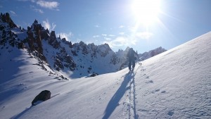 A perfect blue sky day in the Andes.