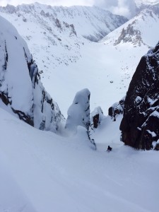 skiing above Frey Hut. Photo: Jen Ashton