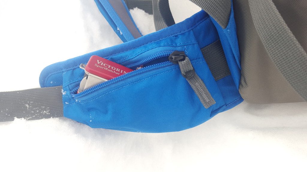 Easy access pockets on the waist belt in BCA Stash packs
